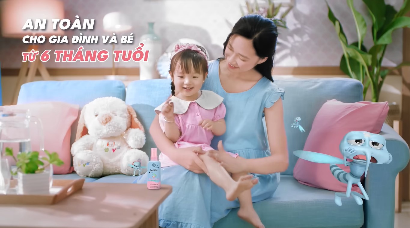 REMOS BABY XUA MUỖI CHO GIA ĐÌNH VÀ BÉ TỪ 6 THÁNG TUỔI
